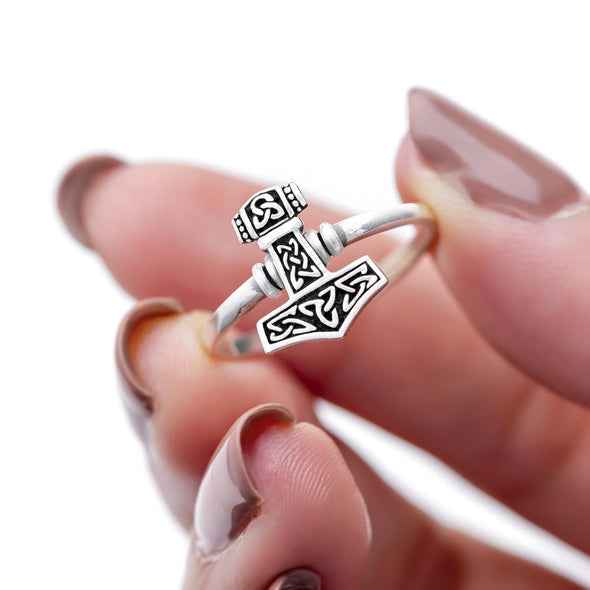 Explore 925 Sterling Silver Ladies Thor's Hammer Ring