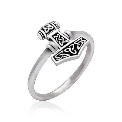 Explore 925 Sterling Silver Ladies Thor's Hammer Ring