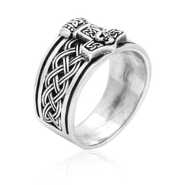 Explore 925 Sterling Silver Mjolnir, Celtic Knot and Skull Ring