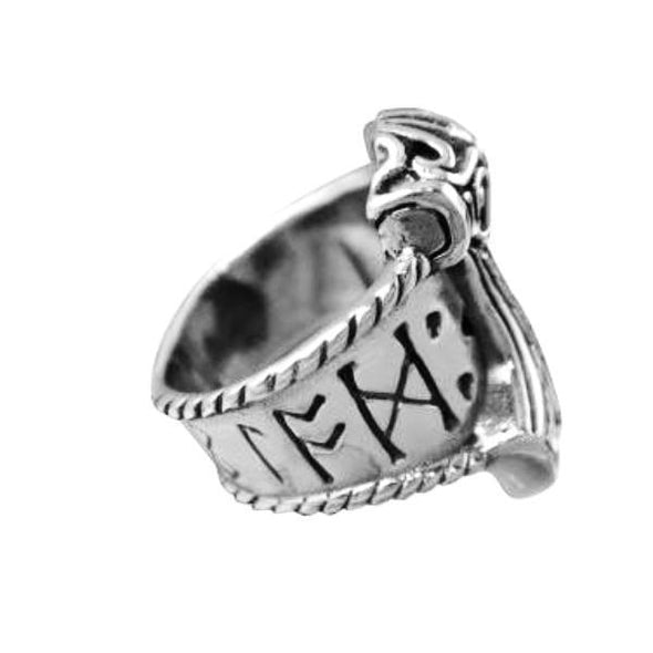 Explore 925 Sterling Silver Mjolnir and Runes Viking Ring