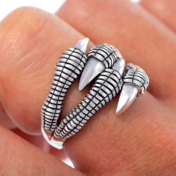 Explore 925 Sterling Silver Nidhogg Dragon Claw Ring