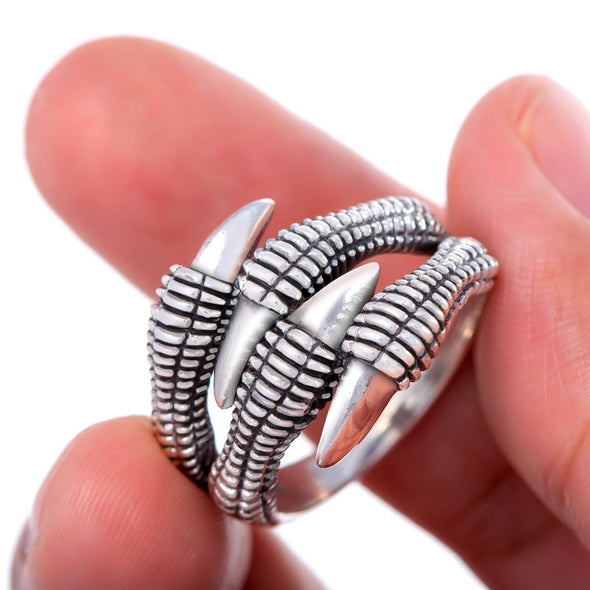 Explore 925 Sterling Silver Nidhogg Dragon Claw Ring