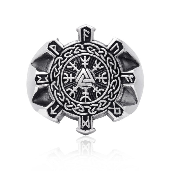 Explore 925 Sterling Silver Open Cut Helm of Awe Ring