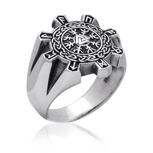 Explore 925 Sterling Silver Open Cut Helm of Awe Ring