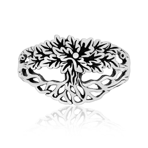 Explore 925 Sterling Silver Tree of Life / Yggdrasil Unisex Ring