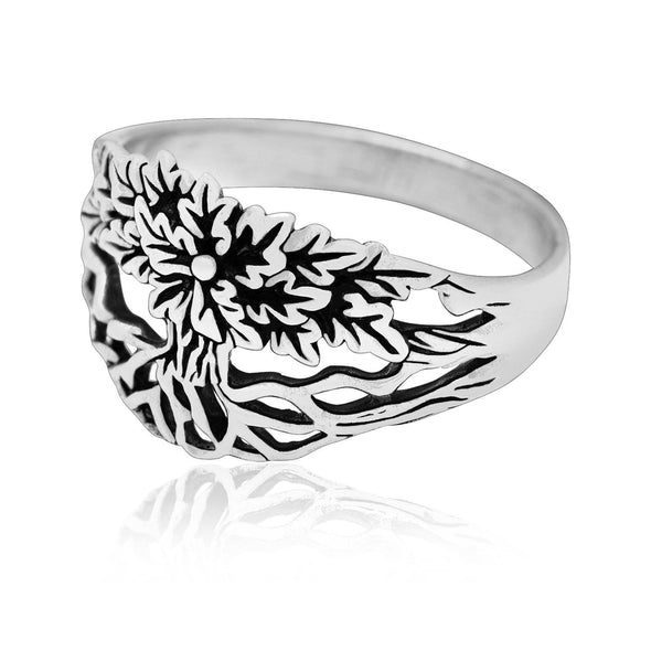 Explore 925 Sterling Silver Tree of Life / Yggdrasil Unisex Ring