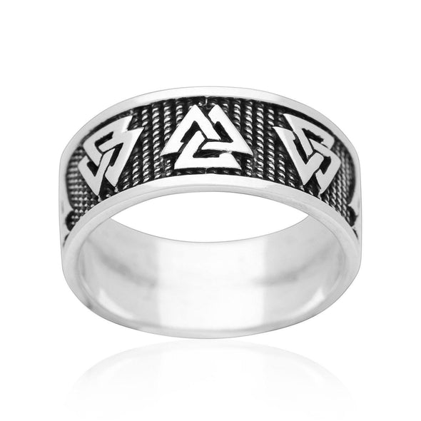 Explore 925 Sterling Silver Valknut Band Ring