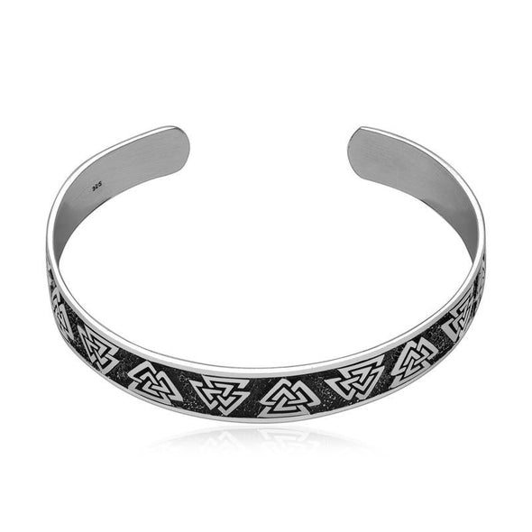 Explore 925 Sterling Silver Valknut Bracelet