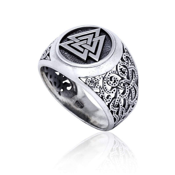 Explore 925 Sterling Silver Valknut Ring in Mammen Style