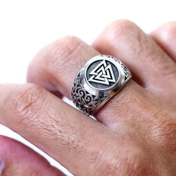 Explore 925 Sterling Silver Valknut Ring in Mammen Style