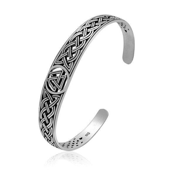 Explore 925 Sterling Silver Valknut Shieldmaiden Bracelet