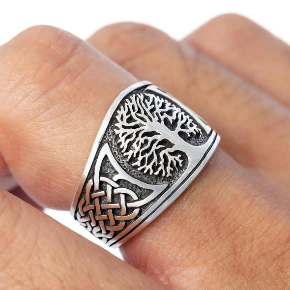 Explore 925 Sterling Silver Yggdrasil / Tree of Life Ring