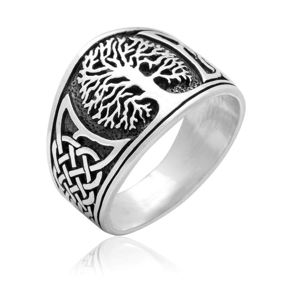 Explore 925 Sterling Silver Yggdrasil / Tree of Life Ring