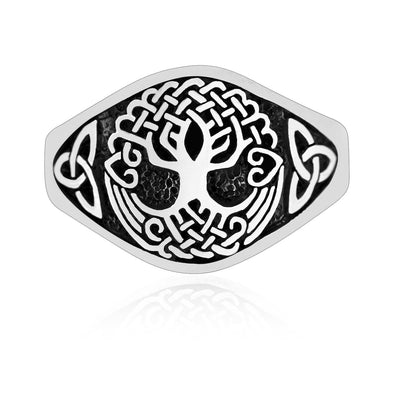 Explore 925 Sterling Silver Yggdrasil and Triquetra Ring