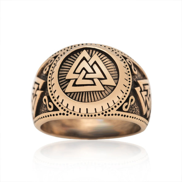 Explore Bronze Triple Valknut Signet Ring