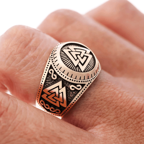 Explore Bronze Triple Valknut Signet Ring