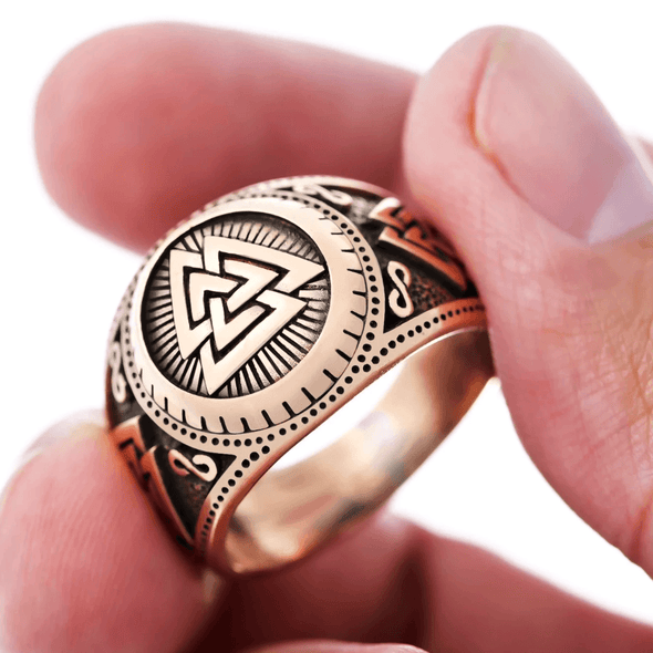 Explore Bronze Triple Valknut Signet Ring