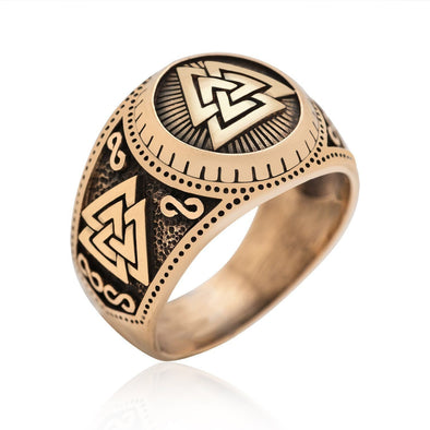 Explore Bronze Triple Valknut Signet Ring