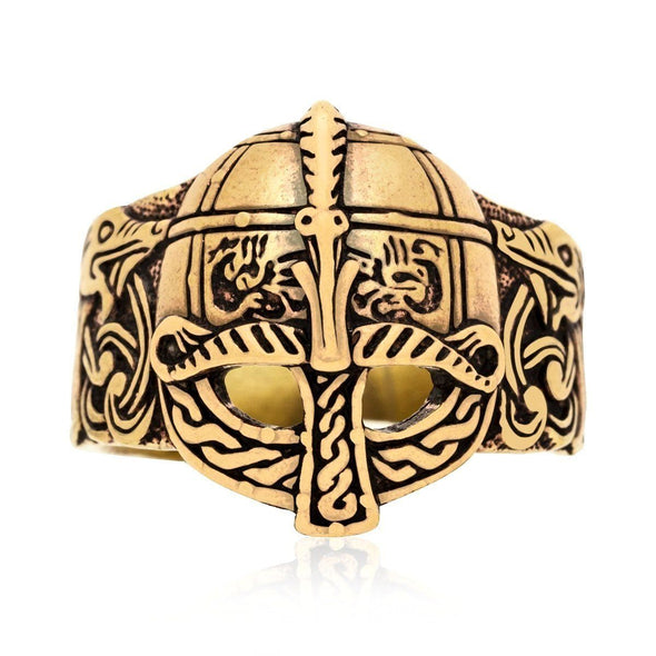 Explore Bronze Viking Ring in Viking Helmet Design