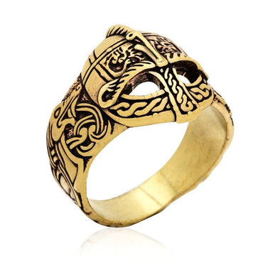 Explore Bronze Viking Ring in Viking Helmet Design