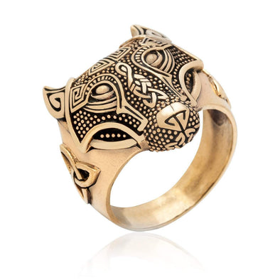 Explore Bronze Wolf Head Viking Ring