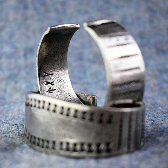 Explore Small Pewter Viking Cuff Bracelet - Handcrafted in the UK