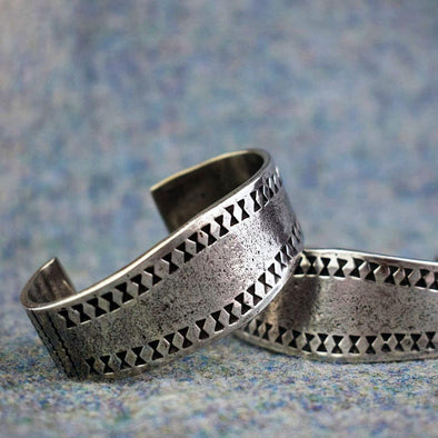 Explore Small Pewter Viking Cuff Bracelet - Handcrafted in the UK