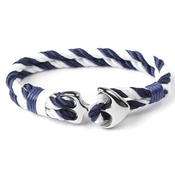 Solid Blue Anchor Bracelet